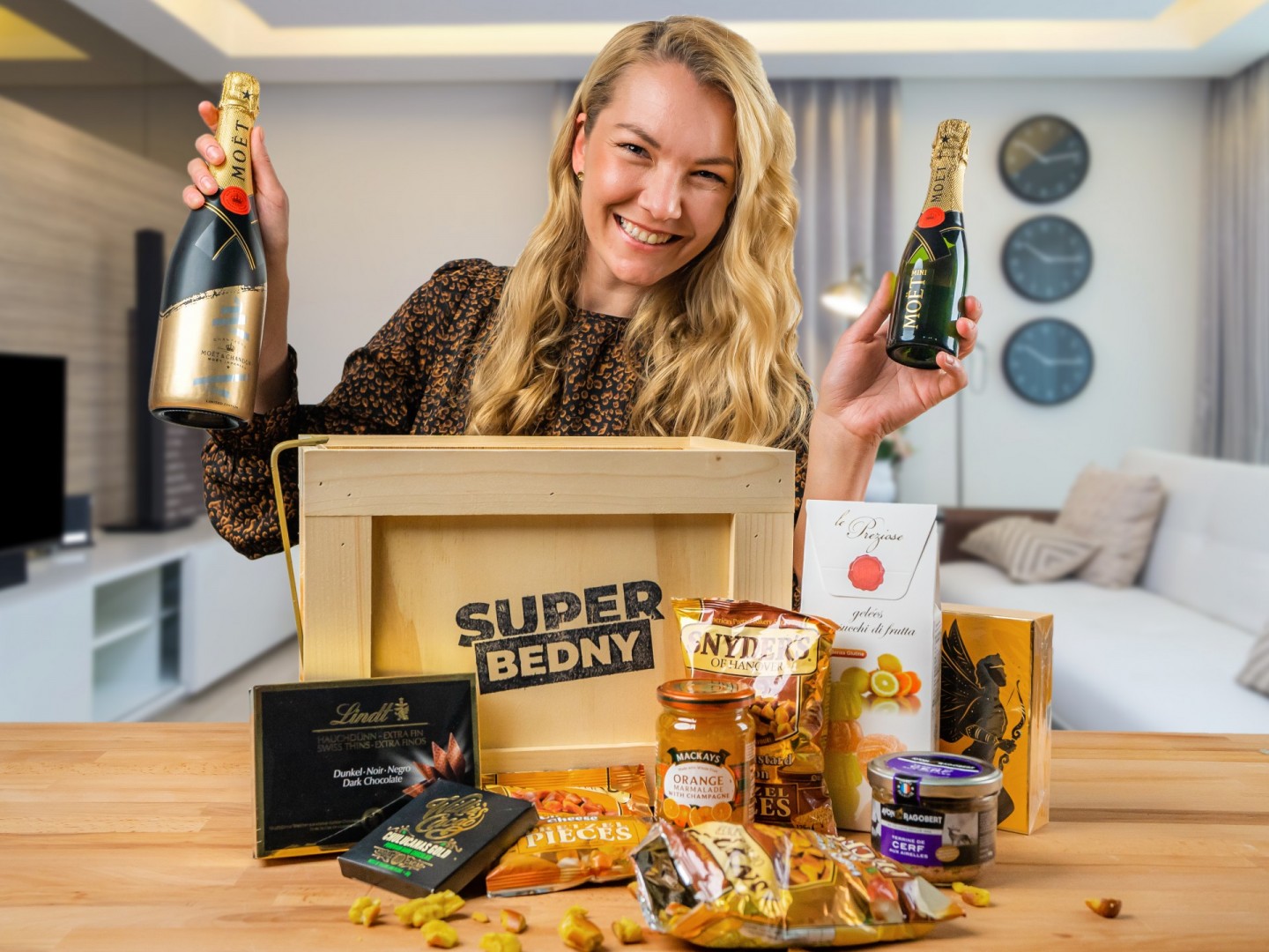 Dárková bedna se šampaňským Bohemia Sekt ICE & La Fleur