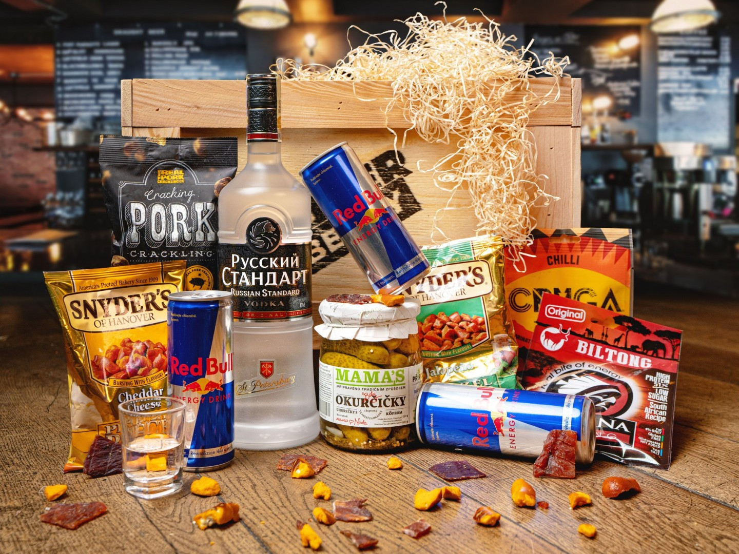 Dárková bedna s vodkou Russian Standard