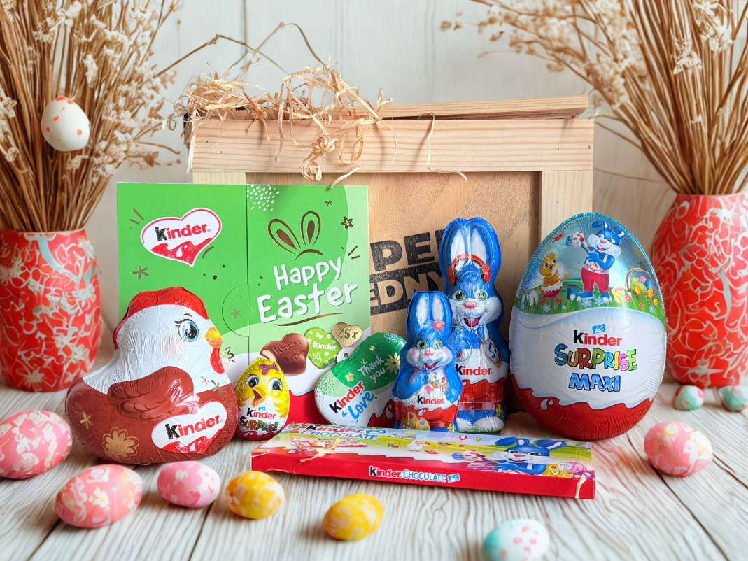 Velikonoční dárková bedna s Kinder čokoládou