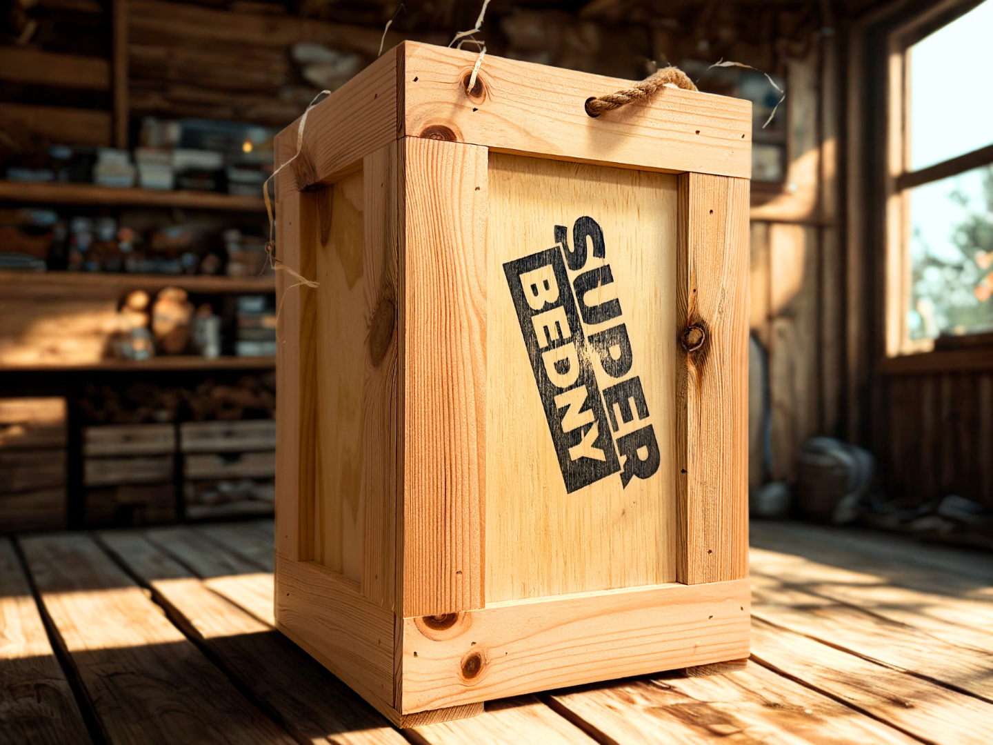 Dřevěný box na dárky