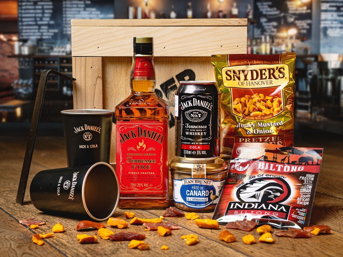 Dárková bedna s whisky Jack Daniels Fire
