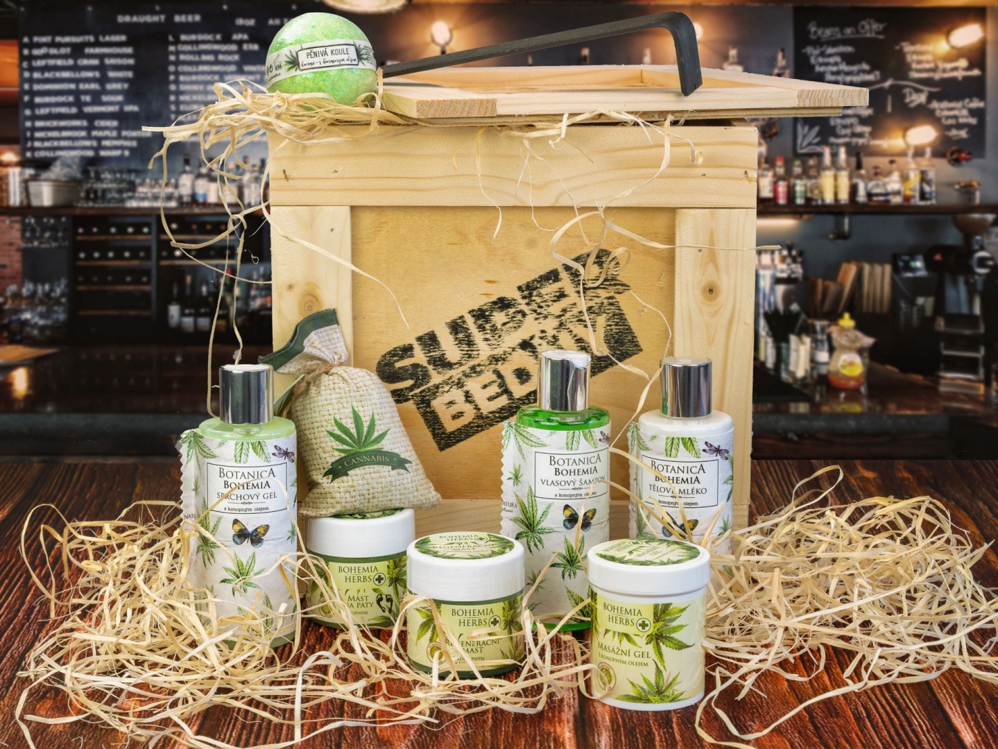 Dárková bedna s konopnou kosmetikou